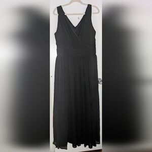 NWT Love X Design Black Maxi Surplice High Slit 1X $119